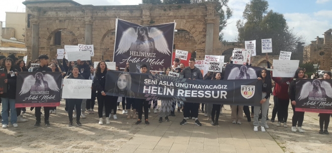 Helin’in okul arkadaşları “Başka Helinler Ölmesin” diyerek eylem yaptı