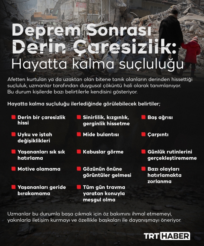 Deprem sonrası “Hayatta kalma suçluluğu”